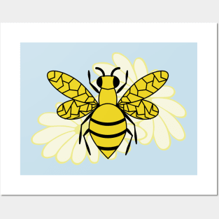 Honey Bee and Flowers Posters and Art